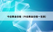 今日黄金价格（今日黄金价格一览表）