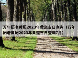 万年历老黄历2023年黄道吉日查询（万年历老黄历2023年黄道吉日查询7月）