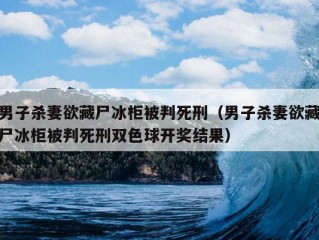 男子杀妻欲藏尸冰柜被判死刑（男子杀妻欲藏尸冰柜被判死刑双色球开奖结果）