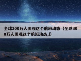 全球300万人围观这个航班动态（全球300万人围观这个航班动态,l）