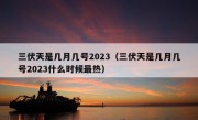 三伏天是几月几号2023（三伏天是几月几号2023什么时候最热）