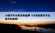 ck属于什么档次的品牌（ck包包属于什么档次的品牌）