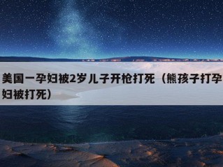 美国一孕妇被2岁儿子开枪打死（熊孩子打孕妇被打死）