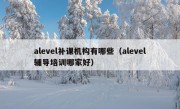 alevel补课机构有哪些（alevel辅导培训哪家好）