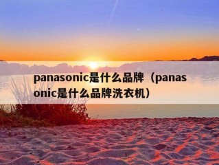 panasonic是什么品牌（panasonic是什么品牌洗衣机）