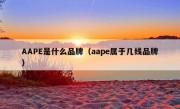 AAPE是什么品牌（aape属于几线品牌）