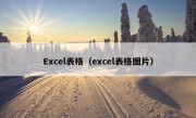 Excel表格（excel表格图片）