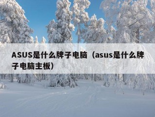 ASUS是什么牌子电脑（asus是什么牌子电脑主板）