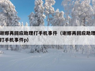 谢娜再回应助理打手机事件（谢娜再回应助理打手机事件p）