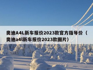 奥迪A4L新车报价2023款官方指导价（奥迪a4l新车报价2023款图片）