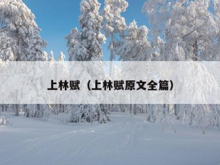 上林赋（上林赋原文全篇）