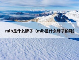 mlb是什么牌子（mlb是什么牌子的鞋）