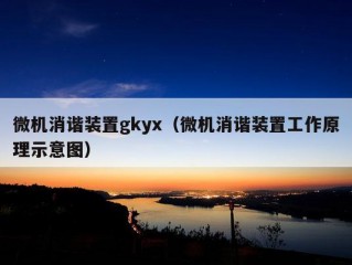 微机消谐装置gkyx（微机消谐装置工作原理示意图）