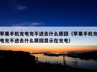 苹果手机充电充不进去什么原因（苹果手机充电充不进去什么原因显示在充电）