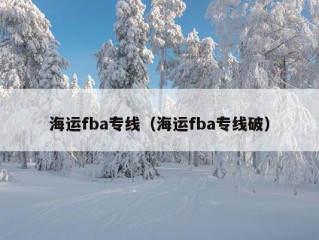 海运fba专线（海运fba专线破）