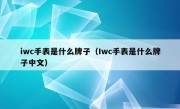 iwc手表是什么牌子（Iwc手表是什么牌子中文）