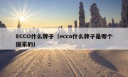 ECCO什么牌子（ecco什么牌子是哪个国家的）