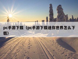 pc手游下载（pc手游下载迷你世界怎么下载）