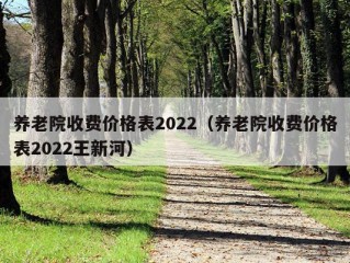 养老院收费价格表2022（养老院收费价格表2022王新河）