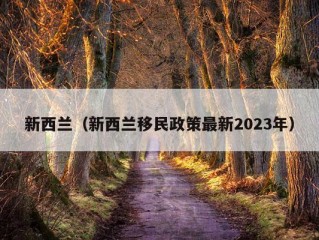 新西兰（新西兰移民政策最新2023年）