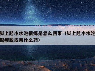 脚上起小水泡很痒是怎么回事（脚上起小水泡很痒脱皮用什么药）