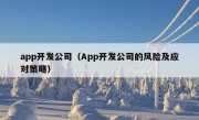 app开发公司（App开发公司的风险及应对策略）