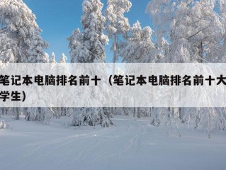 笔记本电脑排名前十（笔记本电脑排名前十大学生）