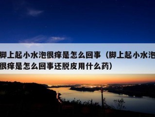 脚上起小水泡很痒是怎么回事（脚上起小水泡很痒是怎么回事还脱皮用什么药）