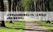 上半年gdp同比增长2.5%（上半年gdp同比增长55%）