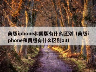 美版iphone和国版有什么区别（美版iphone和国版有什么区别13）