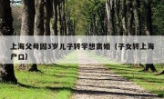 上海父母因3岁儿子转学想离婚（子女转上海户口）