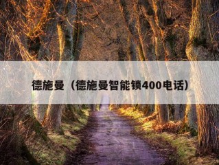 德施曼（德施曼智能锁400电话）