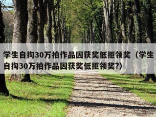 学生自掏30万拍作品因获奖低拒领奖（学生自掏30万拍作品因获奖低拒领奖?）