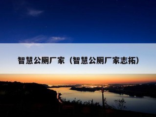 智慧公厕厂家（智慧公厕厂家志拓）