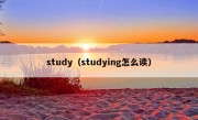 study（studying怎么读）