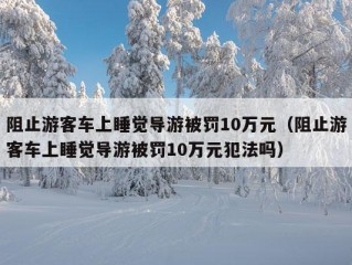 阻止游客车上睡觉导游被罚10万元（阻止游客车上睡觉导游被罚10万元犯法吗）