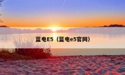 蓝电E5（蓝电e5官网）