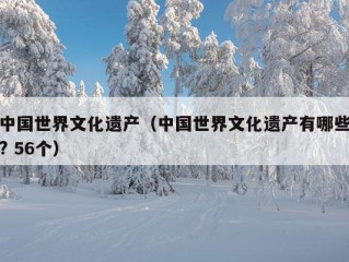 中国世界文化遗产（中国世界文化遗产有哪些? 56个）