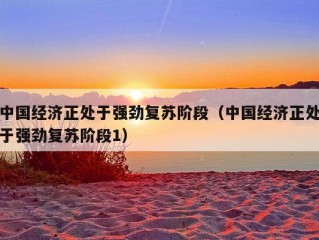 中国经济正处于强劲复苏阶段（中国经济正处于强劲复苏阶段1）