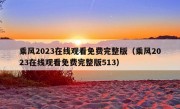 乘风2023在线观看免费完整版（乘风2023在线观看免费完整版513）