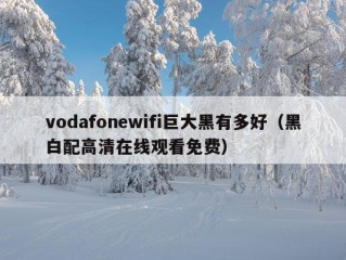 vodafonewifi巨大黑有多好（黑白配高清在线观看免费）