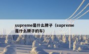 supreme是什么牌子（supreme是什么牌子的车）