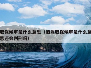 取保候审是什么意思（酒驾取保候审是什么意思还会判刑吗）