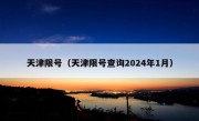 天津限号（天津限号查询2024年1月）