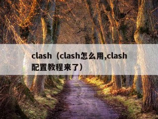 clash（clash怎么用,clash配置教程来了）