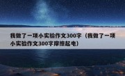 我做了一项小实验作文300字（我做了一项小实验作文300字摩擦起电）