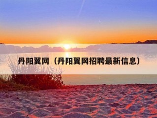 丹阳翼网（丹阳翼网招聘最新信息）