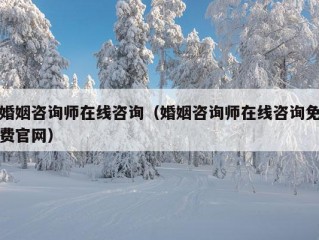 婚姻咨询师在线咨询（婚姻咨询师在线咨询免费官网）