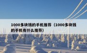 1000多块钱的手机推荐（1000多块钱的手机有什么推荐）