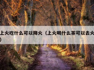 上火吃什么可以降火（上火喝什么茶可以去火）